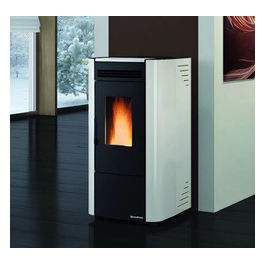 Stufa a Pellet Ventilata 6,5 kW Bianco