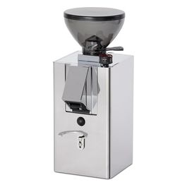 La Pavoni Kube Mill LPGKBS02EU - Macinacaffè da casa a burr piane, capacità 300 g, potenza 310 W, regolazione micrometrica continua, diametro burr non specificato, funzione manuale, anti-vibrazioni (-20 dB), Cromato