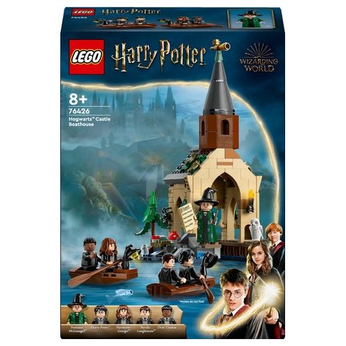 LEGO Harry Potter 76426 La Rimessa per le Barche del Castello di Hogwarts, Gioco per Bambini di 8+ Anni con 5 Minifigure