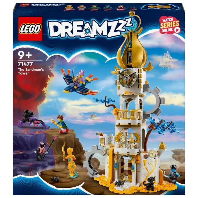 LEGO DREAMZzz 71477 La Torre di Sandman, Castello Giocattolo Trasformabile con Personaggi, Regalo per Bambini di 9+ Anni