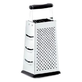 Cucinieri Grattugia a 4 Lame con Bordo Antiscivolo Acciaio Inox 25x12 cm