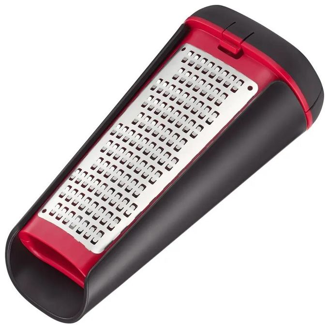 Lagostina Ingenio Smart Grattugia Box con Due Lame Plastica e Acciaio Nero e Rosso