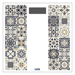 Bilancia Elettronica Ricaricabile Vetro Design Maioliche