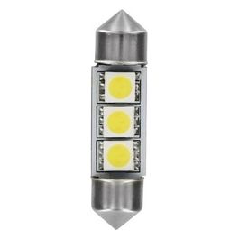 Lampa 24/28V Hyper-Led 9 - 3 SMD x 3 chips - (C5W) - 10x36 mm - SV8,5-8 - 2 pz - Bianco - Doppia polarita''