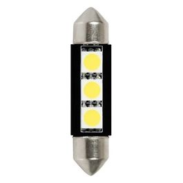 Lampa 24/28V Hyper-Led 9 - 3 SMD x 3 chips - 10x39 mm - SV8,5-8 - 2 pz - Scatola - Bianco - Doppia polarita''