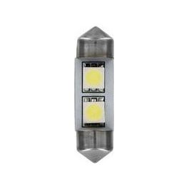 Lampa 24/28V Hyper-Led 6 - 2 SMD x 3 chips - 10x31 mm - SV8,5-8 - 20 pz - Busta - Bianco - Doppia polarita''