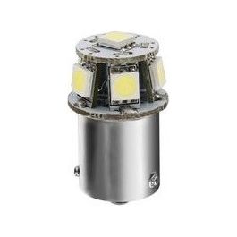 Lampa 24/28V Hyper-Led 18 - 6 SMD x 3 chips - (R5W) - BA15s - 20 pz - Busta - Bianco - Doppia polarita''