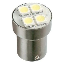 Lampa 24/28V Hyper-Led 12 - 4 SMD x 3 chips - (P21W) - BA15s - 1 pz - Arancio - Doppia polarita''