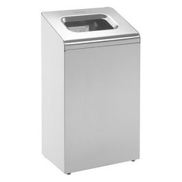 Cestino in acciaio inox, con coperchio a scivolo, capacita'' 60 litri