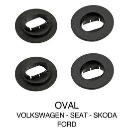 Lampa Clip fissaggio tappeti, set 4 pz - Ovale - Volkswagen, Seat, Skoda, Ford