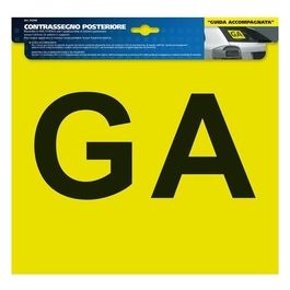 Contrassegno GA (Guida Accompagnata) - Posteriore