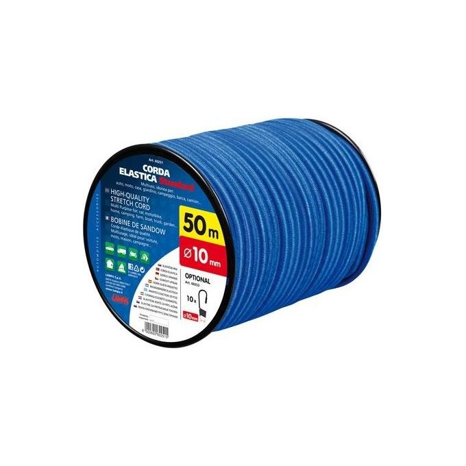 Lampa Corda elastica in bobina, blu - diametro 10 mm - 50 m