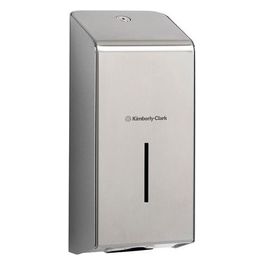Dispenser in acciaio inox per carta igienca intercalata