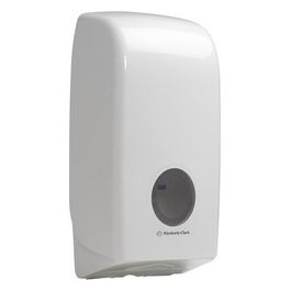 Dispenser in plastica per carta igienica intercalata