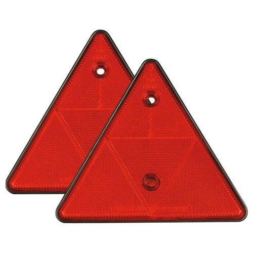 Lampa Euro-Norm catarifrangenti triangolari - 150x130 mm - Rosso