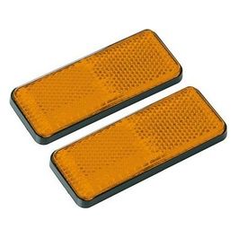 Euro-Norm, catarifrangenti rettangolari - 90x35 mm - Arancio