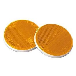 Euro-Norm, catarifrangenti rotondi - Diametro 65 mm - Arancio