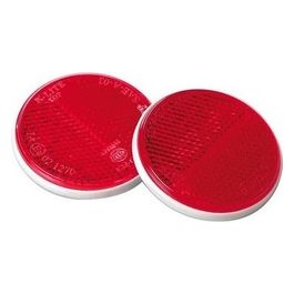 Euro-Norm, catarifrangenti rotondi - Diametro 65 mm - Rosso
