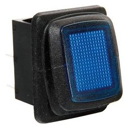 Interruttore impermeabile con spia a Led - 12/24V - Blu