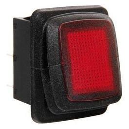 Interruttore impermeabile con spia a Led - 12/24V - Rosso