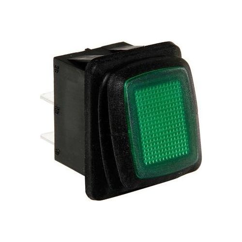 Lampa Interruttore impermeabile con spia a Led - 12/24V - Verde