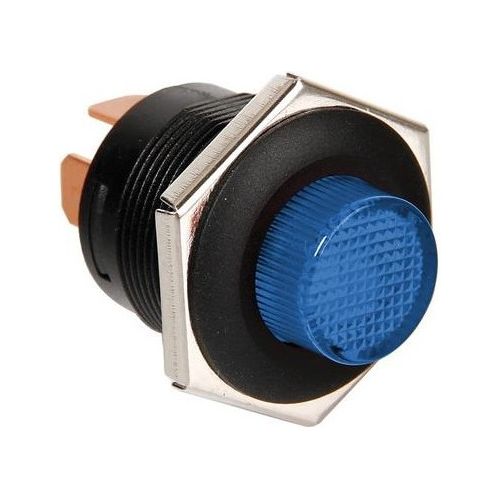Lampa Interruttore a pulsante con spia a Led - 12/24V - Blu