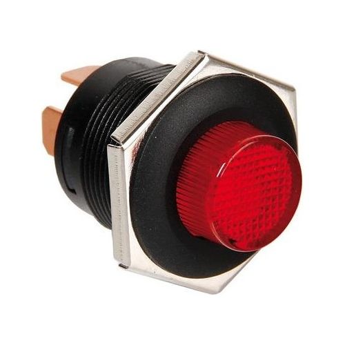 Lampa Interruttore a pulsante con spia a Led - 12/24V - Rosso