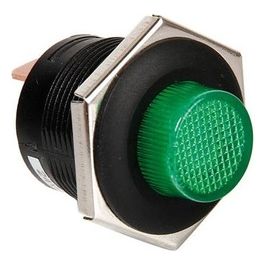 Interruttore a pulsante con spia a Led - 12/24V - Verde