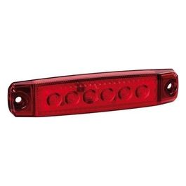 Luce ingombro a 6 Led, montaggio in superficie,12/24V - Rosso