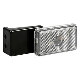 Luce ingombro con catarifrangente e staffa, 12/24V - Bianco