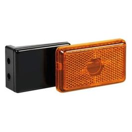 Luce ingombro con catarifrangente e staffa, 12/24V - Arancio