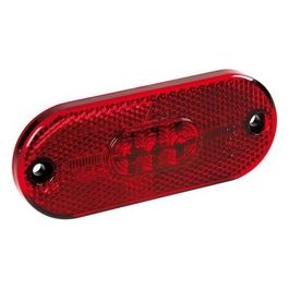 Luce perimetrale a 5 led con catarifrangente, 24V - Rosso