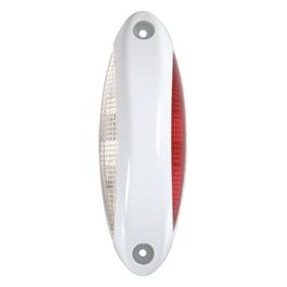 Luce supplementare a 4 Led bianco/rosso, 9/32V - Scocca bianco