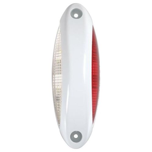 Lampa Luce supplementare a 4 Led bianco/rosso, 9/32V - Scocca bianco