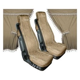 Melissa, set tende e coprisedili in microfibra per camion - Beige