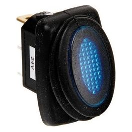 Micro interruttore impermeabile con spia a Led - 12/24V - Blu