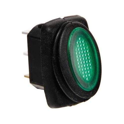 Lampa Micro interruttore impermeabile con spia a Led - 12/24V - Verde
