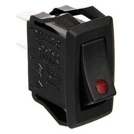 Micro interruttore con spia a Led - 12/24V - Rosso