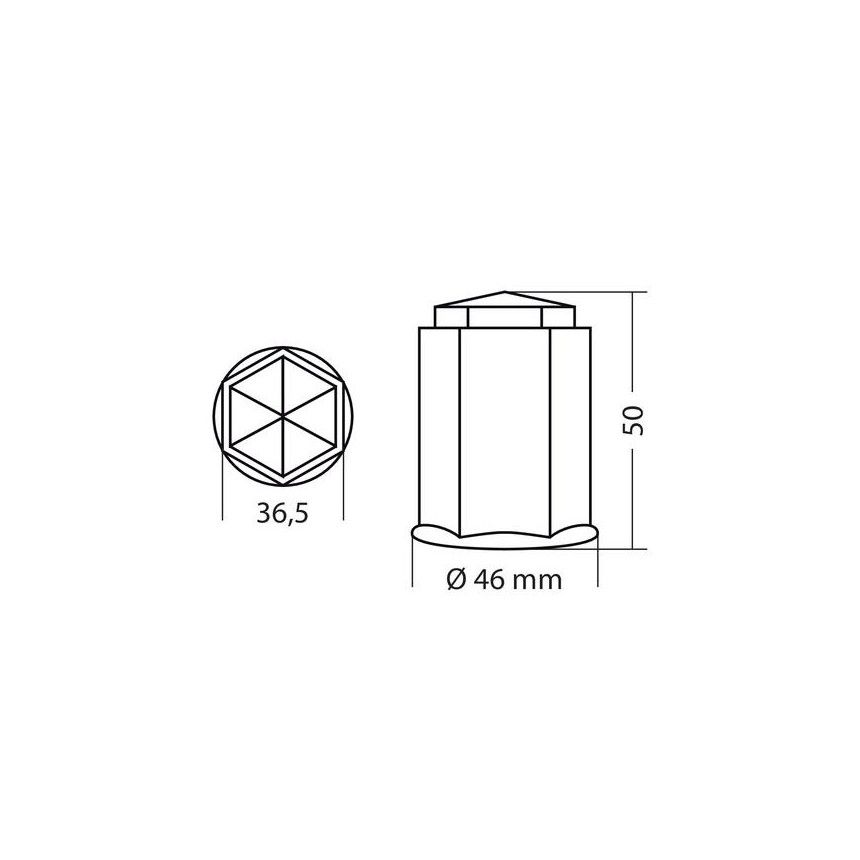 Set 10 copribulloni cromati in ABS - 32 mm