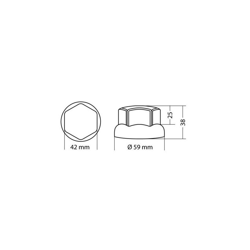 Set 10 copribulloni cromati in ABS - 32 mm