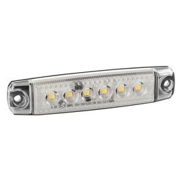 Set 20 pz, luce ingombro a 6 Led, montaggio in superficie, 12/24V - Bianco