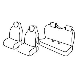 Set coprisedili auto - Grigio/Nero - Citroen C1 3p (03/12>05/14) - Citroen C1 5p (03/12>05/14) - Peugeot 107 3p (03/12>12/14) - Peugeot 107 5p (03/12>12/14) - Toyota Aygo 3p (03/12>05/14) - Toyota Aygo 5p (03/12>05/14)