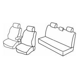 Set coprisedili auto - Nero/Blu - Dacia Duster (06/12>01/18)