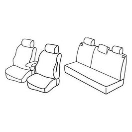 Set coprisedili auto - Nero/Rosso - Dacia Sandero (01/13>) - Dacia Sandero Stepway (01/13>)