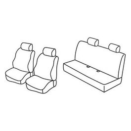 Set coprisedili auto - Nero/Rosso - Fiat Panda (09/03>01/12) - Fiat Panda Classic (02/12>12/12)