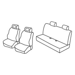 Set coprisedili auto - Grigio/Nero - Fiat Panda (09/03>01/12) - Fiat Panda Classic (02/12>12/12)