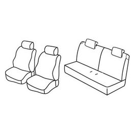 Set coprisedili auto - Nero/Blu - Fiat Panda (09/03>01/12) - Fiat Panda Classic (02/12>12/12)