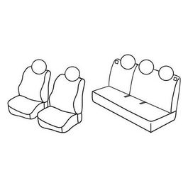 Set coprisedili auto - Beige - Fiat Panda (02/12>) - Fiat Panda 4x4 (11/12>) - Fiat Panda City Cross (10/14>)