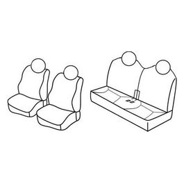 Set coprisedili auto - Grigio/Nero - Fiat Panda (02/12>) - Fiat Panda 4x4 (11/12>) - Fiat Panda City Cross (10/14>)