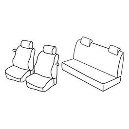 Set coprisedili auto - Grigio/Nero - Fiat Punto 3p (dal 2001) (2001>08/09)